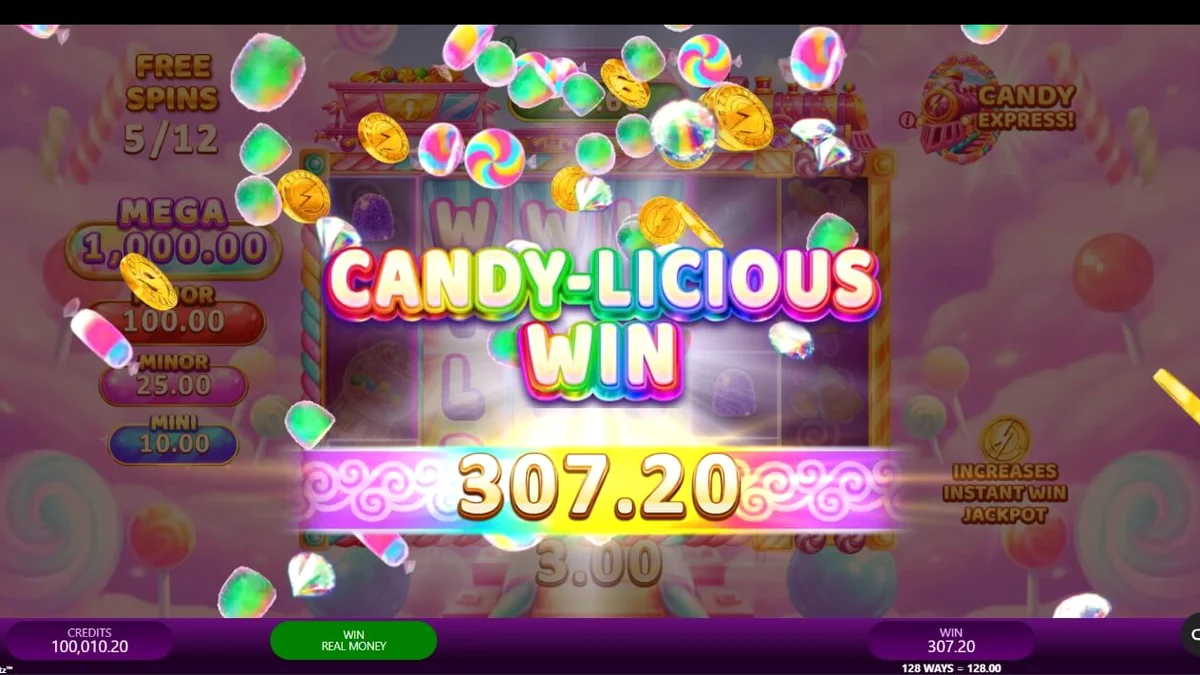Candy Express Gold Blitz Slot Machine Interface